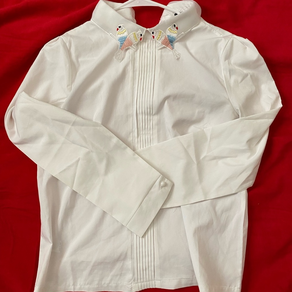 Parrot-Collared Blouse